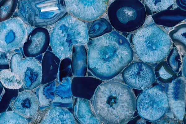 Blue agate semiprecious stone Blue agate semiprecious stone