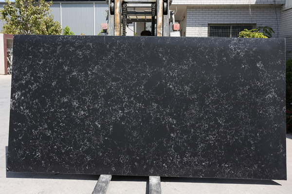 White Vein Black Quartz Countertops Big Slab Engineered Stone Cost