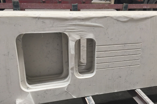 quartz countertop sink and fluting quartz countertop sink and fluting