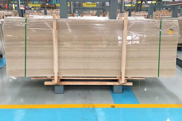 wooden vein beige marble slab 