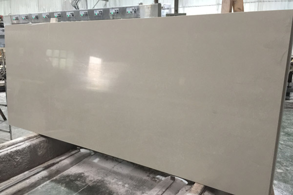 Competitive Price Beige Quartz Stone White Carrara Vein Prefab