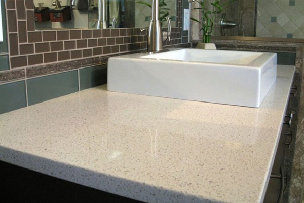 white vanity top quartz stone 