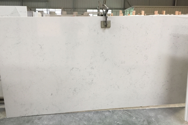 carrara white quartz slab 