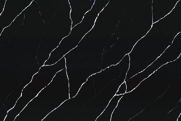 nero marquina black quartz coutertop