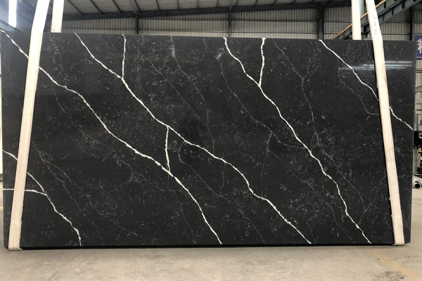 nero marquina marble quartz slab 