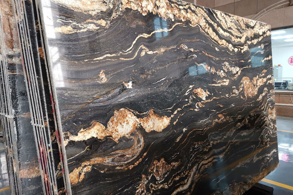 black granite top slab 