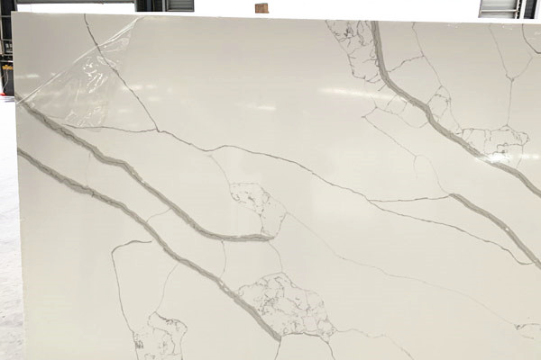 quartz stone white slab 