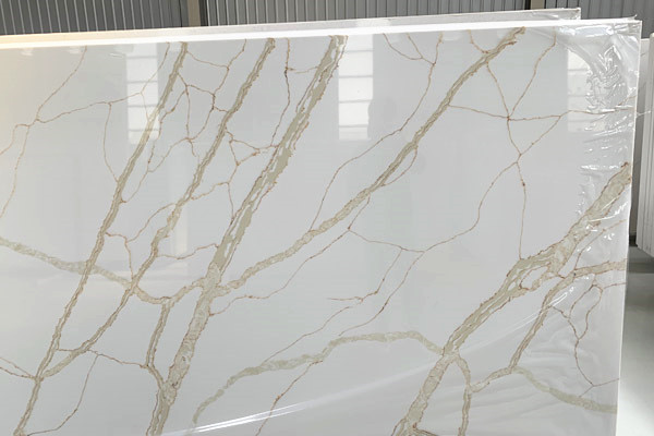 calacatta gold quartz slab 