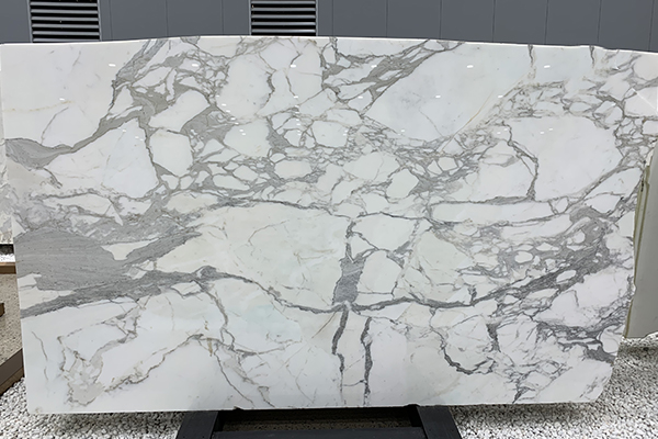 net vein type white marble slab 