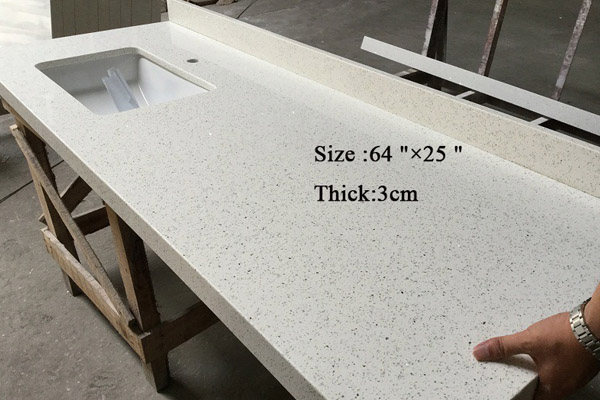 starlight white quartz countertop