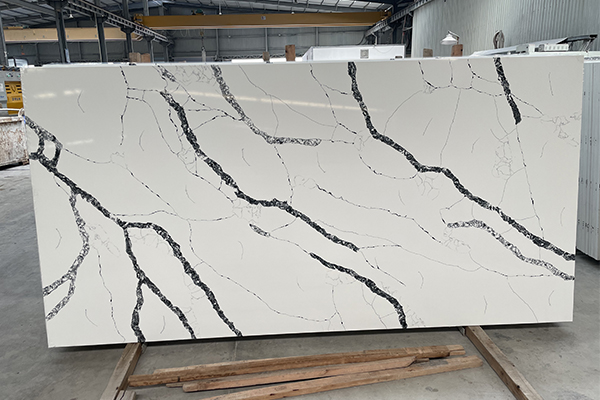 black vein white quartz slab jumbo 