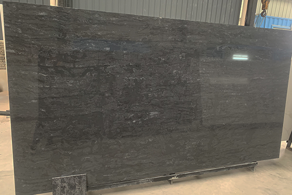 concrete grey leathered surface quartz sheet