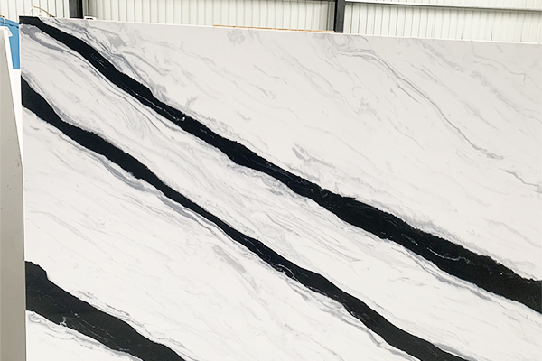 black and white quartz slab 