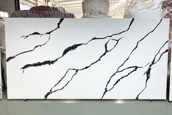 black and white quartz surface stone 