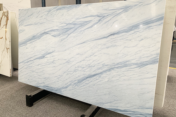 wholesale price artificial stone slab blue color 