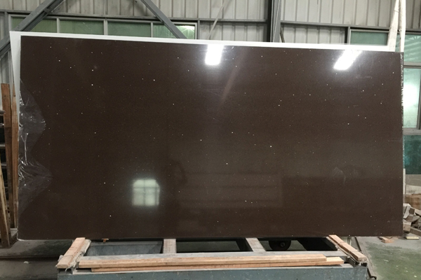 brown quartz slab price 