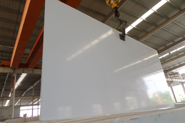 pure white quartz surface slab 