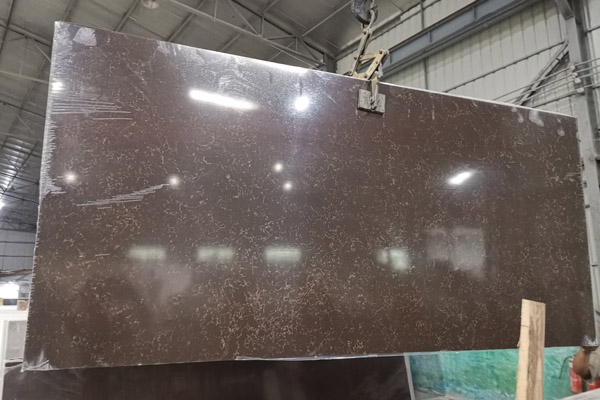 brown quartz slab marble vein 