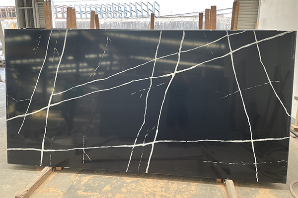 nero marquina marble color quartz 