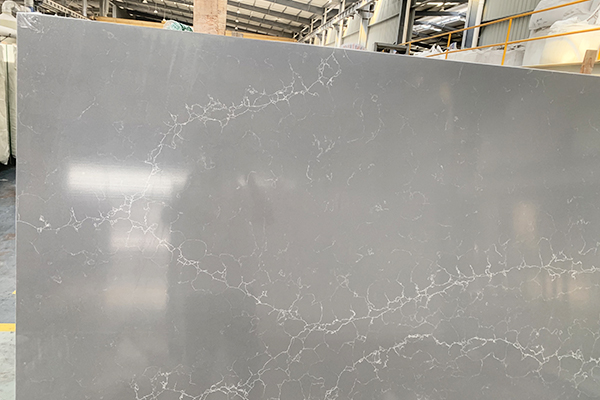 white vein grey quartz slab 