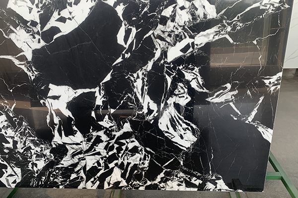black marble color nanoglass slab