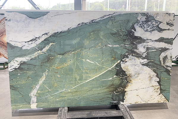 green luxury stone slab