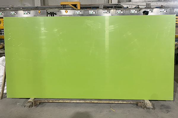 pure green quartz slab for wall covering 