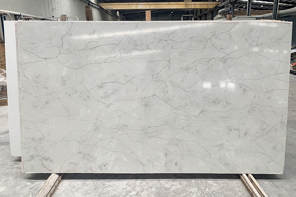 concrete surface Carrara white quartz 