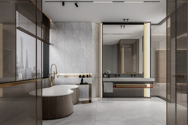 bathroom wall porcelain slab cladding 