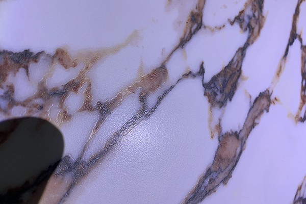 carved and soft surface of sintered stone 