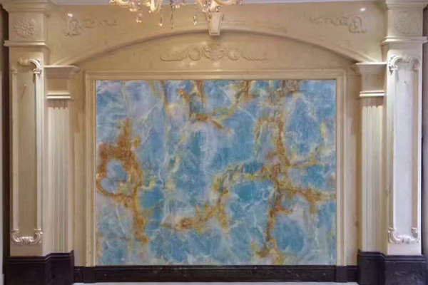 blue translucent stone slab blue translucent stone slab