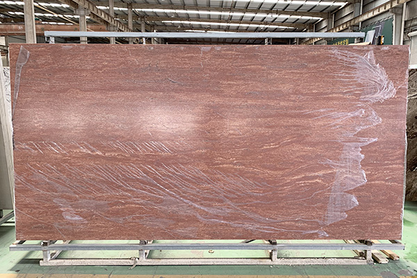 red travertine slab 