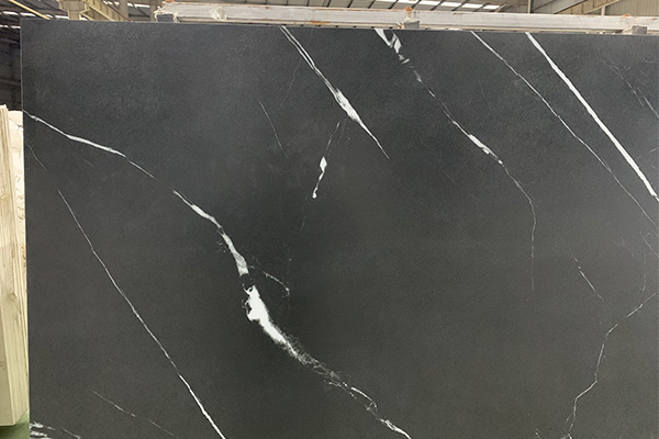 black stone slab with Nero Marquina marble design black stone slab with Nero Marquina marble design