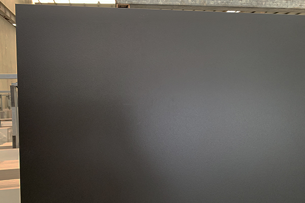 matted surface black sintered stone slab 