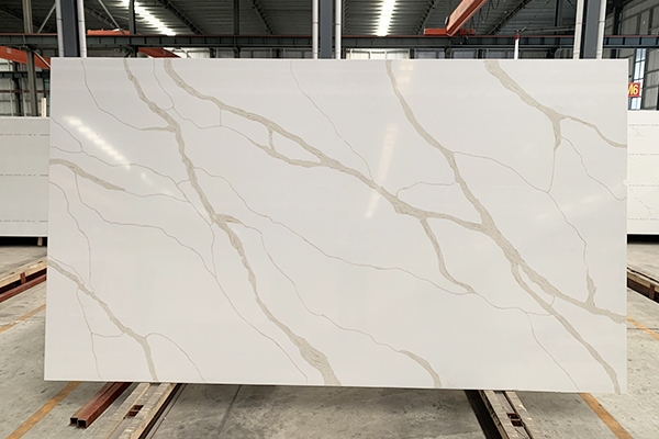 big grain white quartz slab 