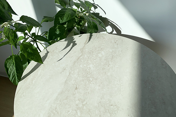 travertine sintered stone round table top