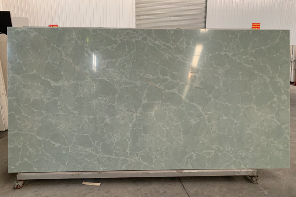 Green translucent quartz slab Green translucent quartz slab