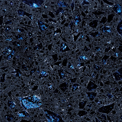 Blue shining quartz slab
