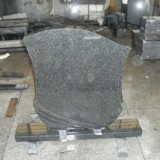 Blue Pearl Granite gravestone carving