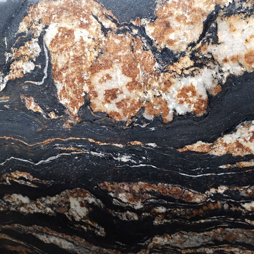 Dragon Black Granite Slab Golden Vein Natural Stone For Countertop