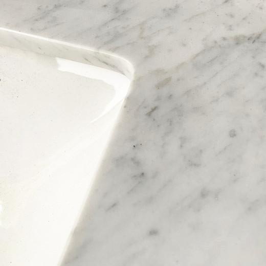 Carrara White marble top