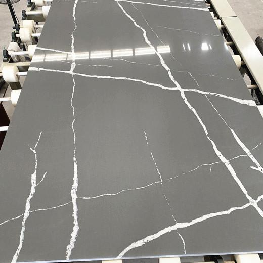 Grey quartz slab nero marquina