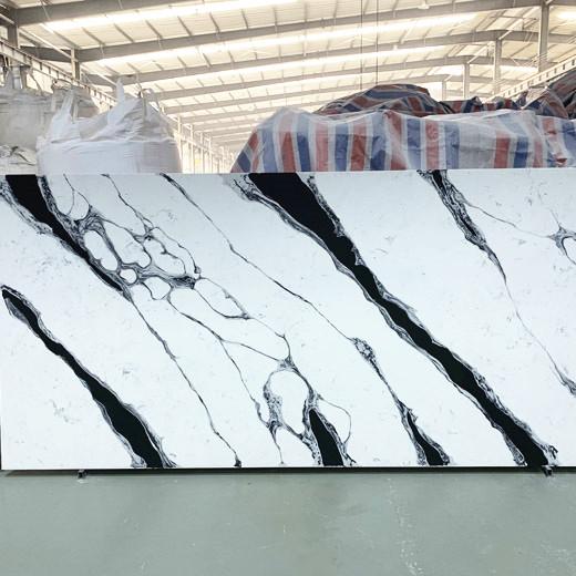 black vein quartz table stone