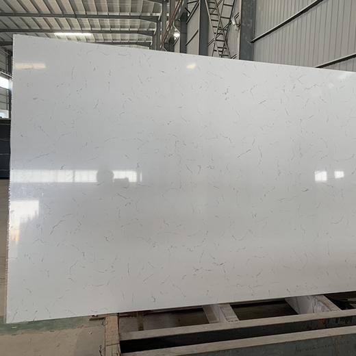 White background quartz countertop