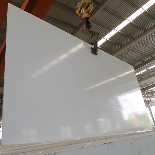 Pure white quartz surface slab