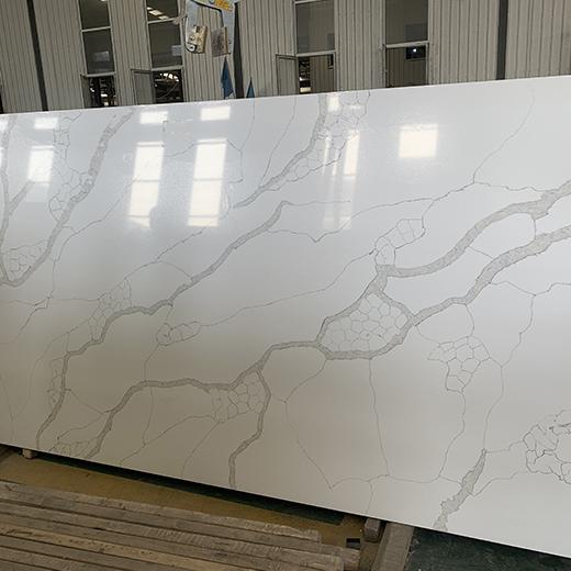 Cheap price calacatta white quartz slab