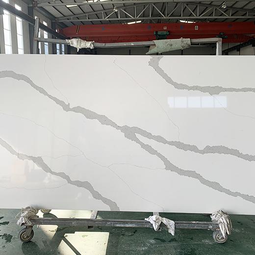 Big slab calacatta white quartz surface stone
