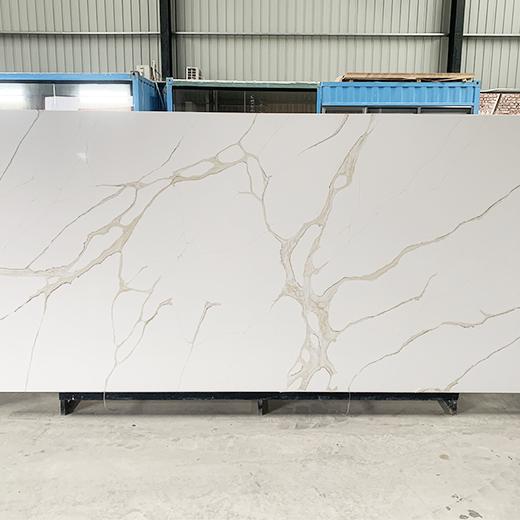 marble-effect gold quartz sheet for waterfall