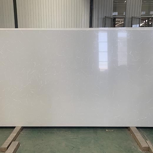 Carrara white marble effect quartz stone