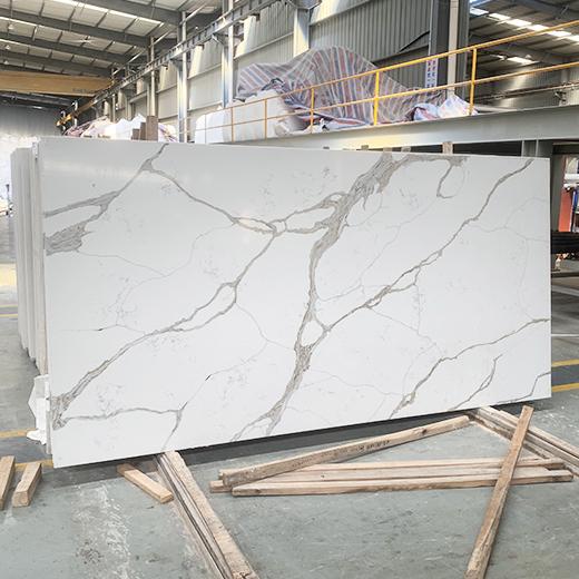 Luxury hotel calacatta gold quartz slab